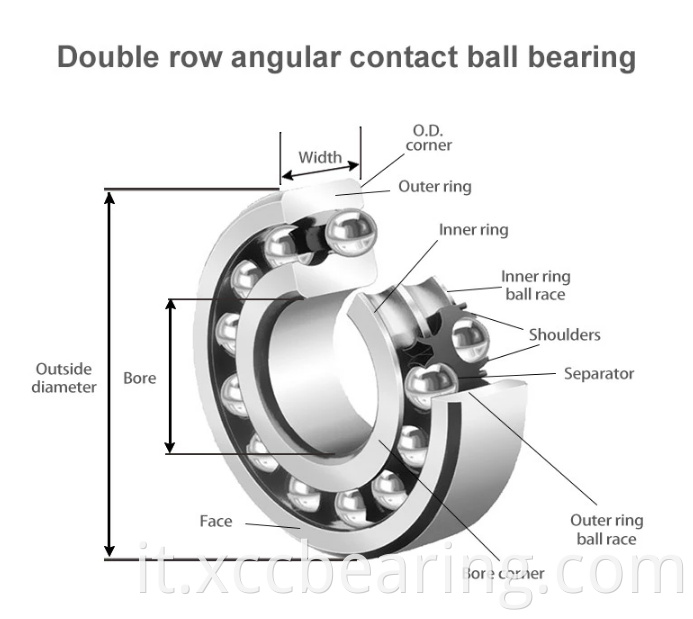 Double row angular contact ball bearings